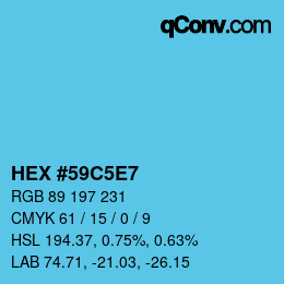 Color code: HEX #59C5E7 | qconv.com
