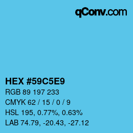 Color code: HEX #59C5E9 | qconv.com