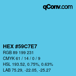 Color code: HEX #59C7E7 | qconv.com
