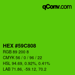 Color code: HEX #59C808 | qconv.com