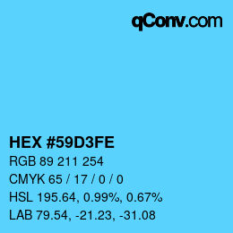 Color code: HEX #59D3FE | qconv.com