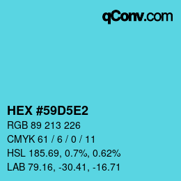 Color code: HEX #59D5E2 | qconv.com