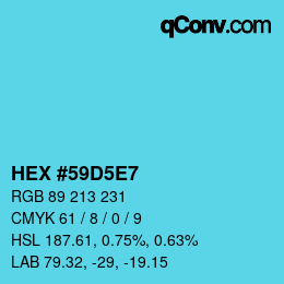 Color code: HEX #59D5E7 | qconv.com