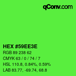 Color code: HEX #59EE3E | qconv.com