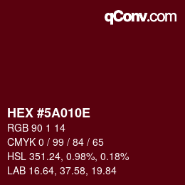 Color code: HEX #5A010E | qconv.com