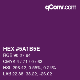 Código de color: HEX #5A1B5E | qconv.com