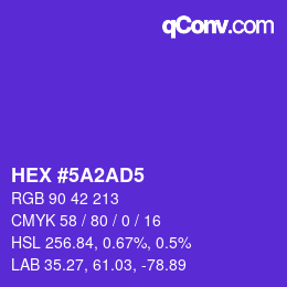 Color code: HEX #5A2AD5 | qconv.com