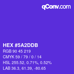 Color code: HEX #5A2DDB | qconv.com
