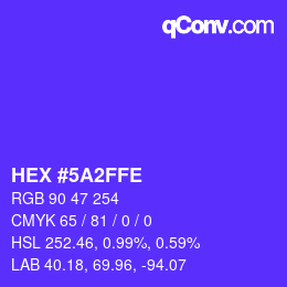 Color code: HEX #5A2FFE | qconv.com