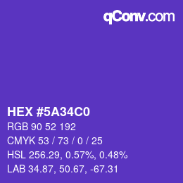 Color code: HEX #5A34C0 | qconv.com