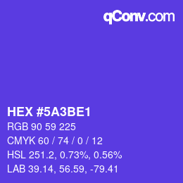 Color code: HEX #5A3BE1 | qconv.com