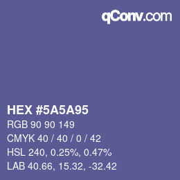 Color code: HEX #5A5A95 | qconv.com