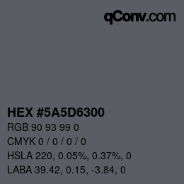 Color code: HEX #5A5D6300 | qconv.com