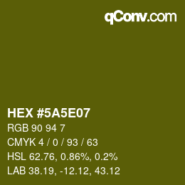 Color code: HEX #5A5E07 | qconv.com