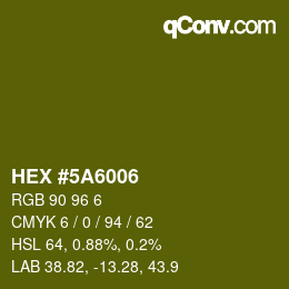颜色代码: HEX #5A6006 | qconv.com