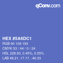 Color code: HEX #5A6DC1 | qconv.com