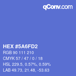 Color code: HEX #5A6FD2 | qconv.com