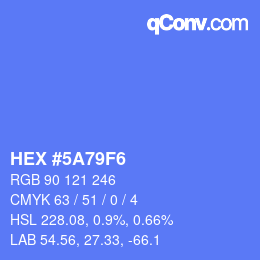 Color code: HEX #5A79F6 | qconv.com