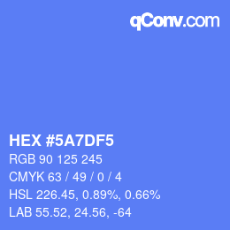 Color code: HEX #5A7DF5 | qconv.com