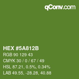 Color code: HEX #5A812B | qconv.com
