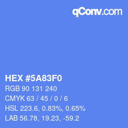Color code: HEX #5A83F0 | qconv.com