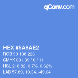 Color code: HEX #5A8AE2 | qconv.com