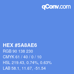 Color code: HEX #5A8AE6 | qconv.com