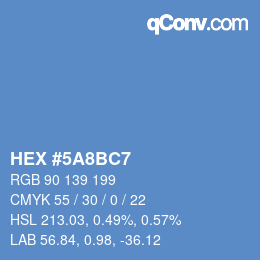 Color code: HEX #5A8BC7 | qconv.com