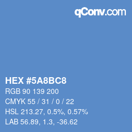 Color code: HEX #5A8BC8 | qconv.com