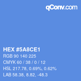 Color code: HEX #5A8CE1 | qconv.com