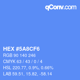 Color code: HEX #5A8CF6 | qconv.com