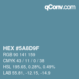 Código de color: HEX #5A8D9F | qconv.com