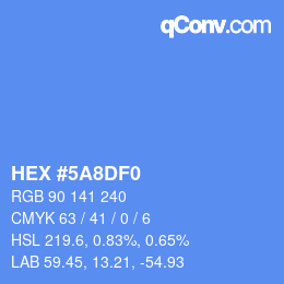 Color code: HEX #5A8DF0 | qconv.com