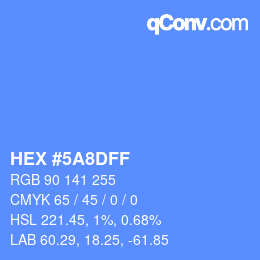 Color code: HEX #5A8DFF | qconv.com