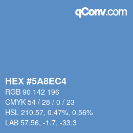 Color code: HEX #5A8EC4 | qconv.com