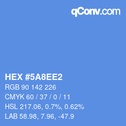 颜色代码: HEX #5A8EE2 | qconv.com