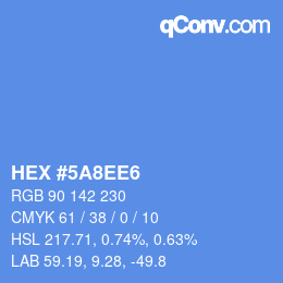 Color code: HEX #5A8EE6 | qconv.com