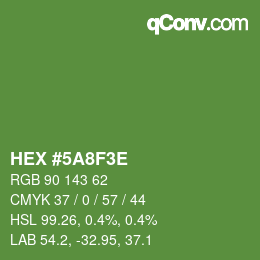 颜色代码: HEX #5A8F3E | qconv.com