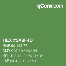 颜色代码: HEX #5A8F4D | qconv.com