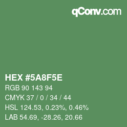 Código de color: HEX #5A8F5E | qconv.com