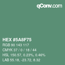 Color code: HEX #5A8F75 | qconv.com