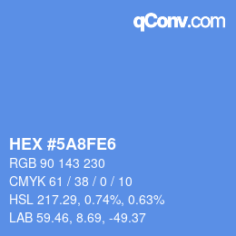 Color code: HEX #5A8FE6 | qconv.com