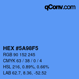 Color code: HEX #5A98F5 | qconv.com