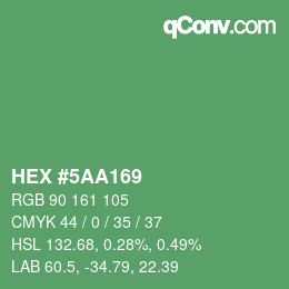 Color code: HEX #5AA169 | qconv.com