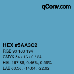Color code: HEX #5AA3C2 | qconv.com