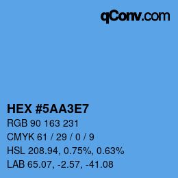 Color code: HEX #5AA3E7 | qconv.com