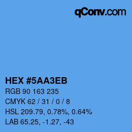 Color code: HEX #5AA3EB | qconv.com