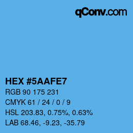 Color code: HEX #5AAFE7 | qconv.com