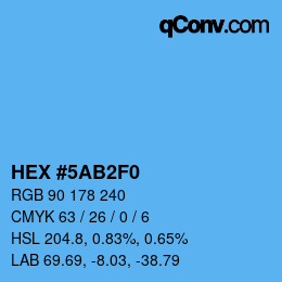 Color code: HEX #5AB2F0 | qconv.com