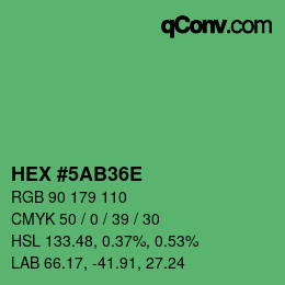 Color code: HEX #5AB36E | qconv.com